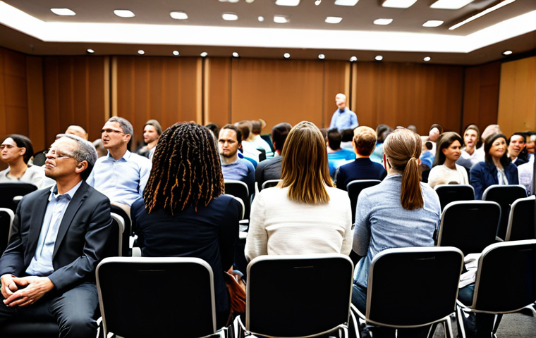 Audience Analysis**

*Prompt:* A diverse group of people attentively listening to a speaker. Focus on varied expressions and engagement. Background: A conference room or lecture hall setting. Keywords: attentive, engaged, professional, learning environment, audience, diversity. Quality modifiers: realistic, high resolution, detailed.

**